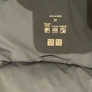 Uniglo crop puffer jacket blue grey